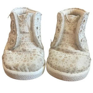 Toms White & Gold High Top Sneakers